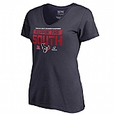 Women Texans Navy 2018 NFL Playoffs Reppin' The South T-Shirt,baseball caps,new era cap wholesale,wholesale hats